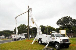 installing utility poles